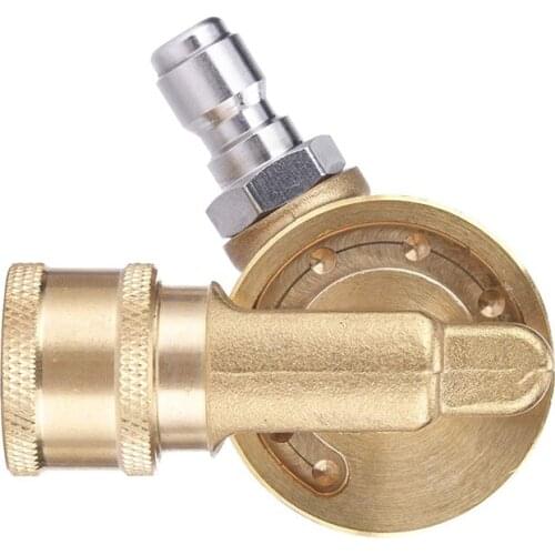 Pivoting Coupler for Pressure Washer Nozzle, Gutter Cleaner Attachment for Gutter Cleaning, 240 Degree, 4500 Psi, 1/4 Inch Quick