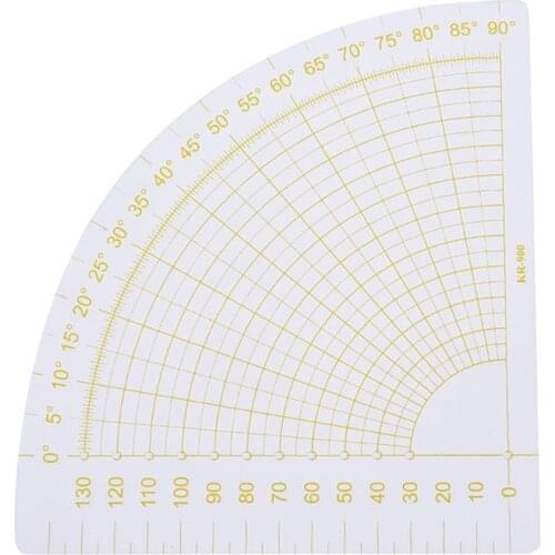 Transparent+Yellow Quilting Sewing Tailor Circle Cutter Tool DIY Plastic Patchwork Fan Ruler