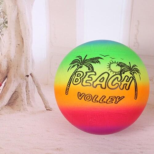 Random Delivery Rainbow Beach Balls Inflatable Beach Ball For Kids Indoor Outdoor Soft Touch Volleyball For Swimming Pool Garden