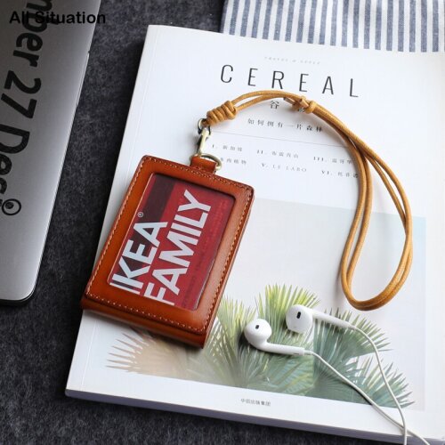 Luxury ID Badge Set First Layer Cow Leather Top End Quality Identity Driving License Card Wallet Luggage Tag Credit Card Holders