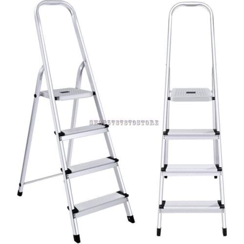 Aluminum Alloy Ladder Household Folding Miter Ladder Stable Thickening Portable Multi-function Indoor Decoration Four St