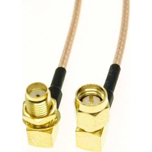 SMA Male Connector Right Angle To SMA Female Right Angle 90 Degree RF Pigtail Cable 6inch RG316 Jumper 10cm 15cm 50cm