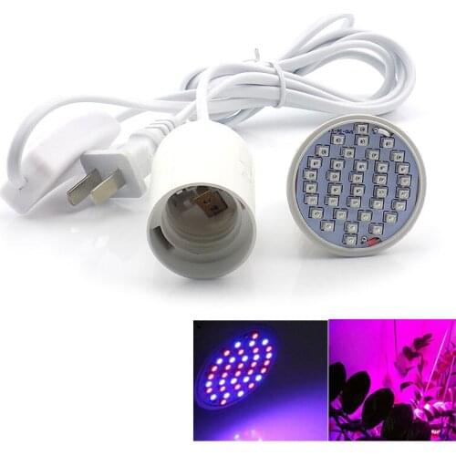 Led Plant Growing lamp grow Bulbs Indoor greenhouse Hydroponics System with E27 AC power cable adapter flower growth light