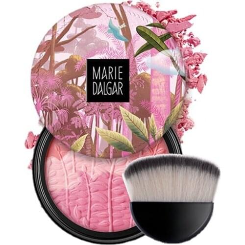 TT MARIE DALGAR Three-Color Blush Girl Pink Rouge Puff Powder Natural Nude Makeup Repair