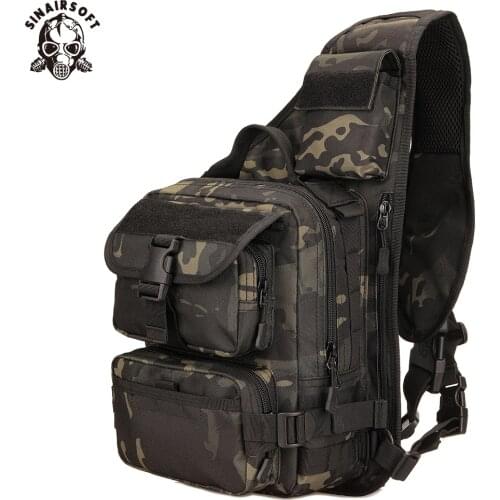 SINAIRSOFT Outdoor Sport Climbing 800D Nylon Tactical Bag Single Shoulder Sling Chest Camping Military Backpack Army Bags