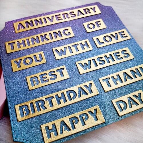 YPP CRAFT Words Metal Cutting Dies Stencils for Scrapbooking/photo album Decorative Embossing Paper Cards