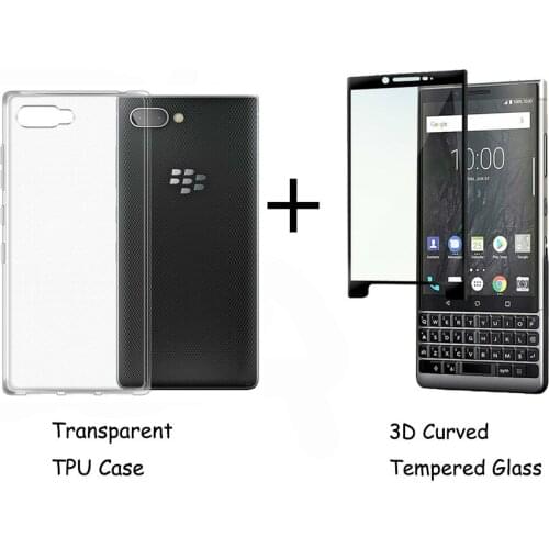 For Blackberry KEY2 Le KEYTWO Full Coverage 0.3MM 2.5D 9H Tempered Glass Screen Protector Colored Skin Guard LCD Film