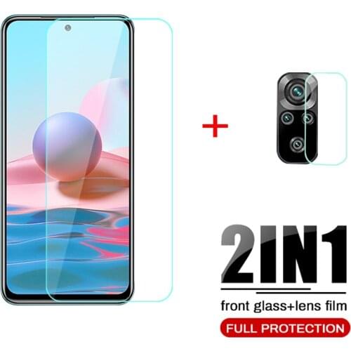 Redmy note 10 glass tempered glasses camera lens protective for xiaomi redmi note 10 note10 glas hd screen protectors film 6.43"