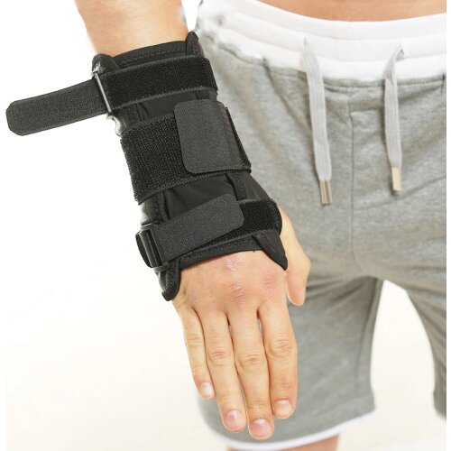 Carpal Tunnel Wrist Suppport Brace Breathable Anti Sprain Dislocation Adjustable Plate Fixation Wristband For Basketball Tennis