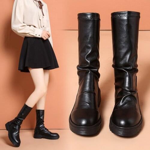 Women Long Boots Over The Knee Ladies Luxury Fashion Autumn Winter Shoes Platform Fashion Woman Footwear Slip on 2021 New