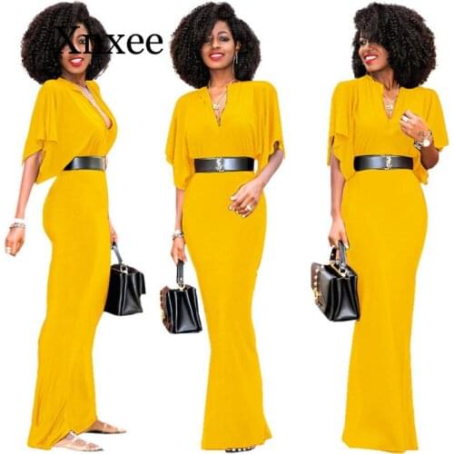Beach sundress PLUS size sexy long women dress 2020 summer v neck night club clubwear evening party vestido de festa robe femme