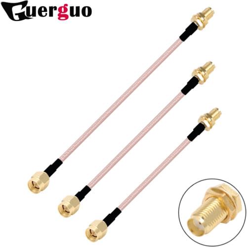 15CM SMA Pigtail Cable Female to Female Jack Bulkhead RF Adapter RG316 6" Wireless Antenna Extension Line