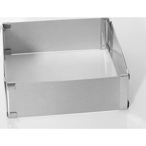 1PC Stainless Steel Square Shape Mousse Cake Ring Adjustable Mousse Cake Mold Baking Accessories KX 176