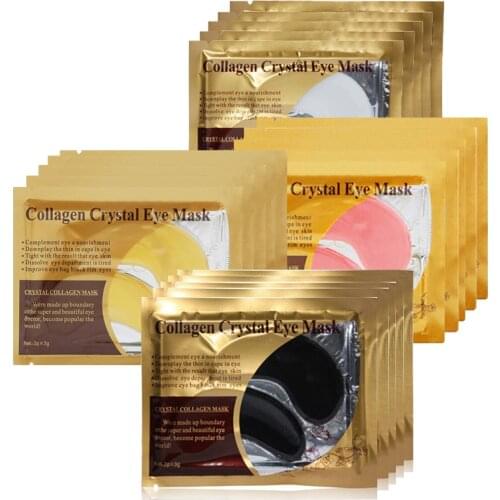 10/9/8/7/6/5pairs Gold Crystal Collagen Eye Mask Eye Patches for Eye Care Dark Circles Remove Anti-Aging Anti Wrinkle Face Mask