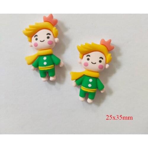 10Pcs Kawaii Little Prince Resin Cabochon Flatback Charms No Hook Scrapbooking Craft DIY Hair Bows Accessories Phone Decoration