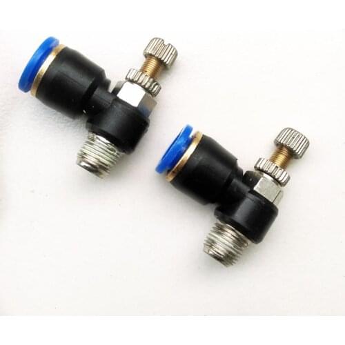 10pcs/lot Pneumatic Air Fitting Throttle valve Air Speed Control SL8-1 8mm-1/8