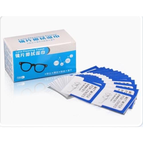 100pcs Cameras Lens Cleaning Wet Wipes Tissue Glasses Computer Cleaner Disposable Dustproof Dust Remove Phone Screen Wiping Tool