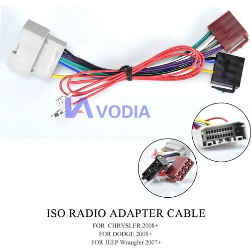 12-034 Radio-Adapter For CHRYSLER Standard-Harness for 2007 Wrangler For JEEP DODGE ISO