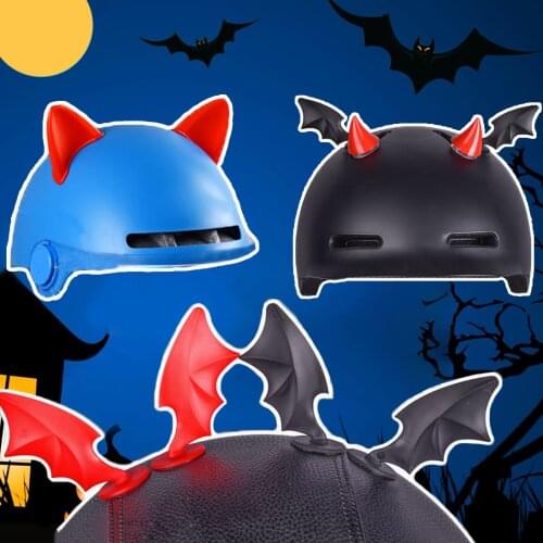 2pcs (1Pair) Motorcycle Helmet Devil Horns Sticker Electric Car Helmets Decoration Headwear Cosplay Styling Stickers Halloween