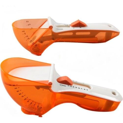 2 Styles Adjustable Measuring Spoon Plastic Measuring Spoon With Scale For Cooking 5ml To 30ml Adjustable Measuring Scoop H996