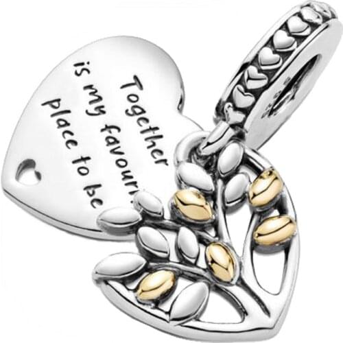 2020 Winter New Christmas Gift Fit Original Pandora Bracelet 925 Sterling Silver Beads Family Tree Dangle CharmWomen Jewelry