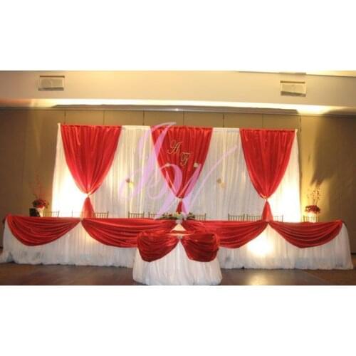 2022 Lastest 10ft x 20ft Hot red Wedding Backdrop Party Decoration