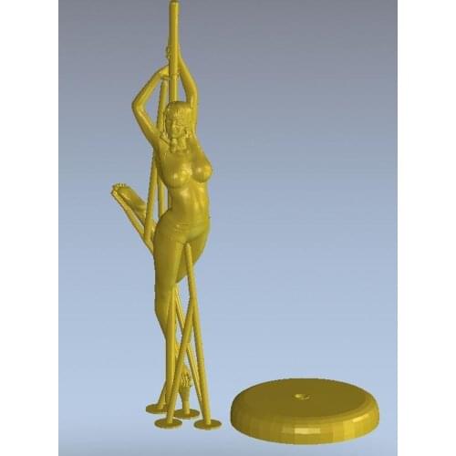 3d model relief for cnc or 3D printers in STL file format statue dancer_2