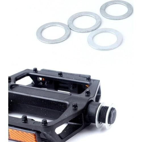 4pcs/pack Bicycle Pedal Gasket Steel Folding Bike Pedal Gasket Cycling Accessories