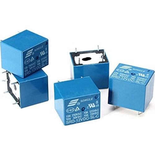 50PCS/lot power Relay SRD-12VDC-SL-C 12V 10A 250VAC 5PIN T73 new and original Relays