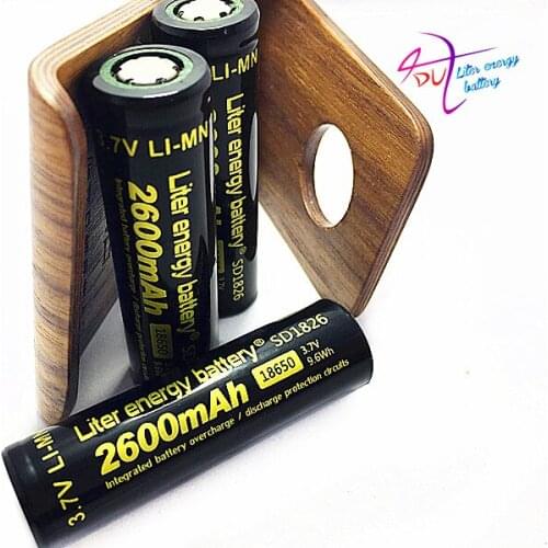 6 pieces of battery Wholesale 100% Authentic Liter energy battery 18650 3.7V 2600MAH li-ion battery
