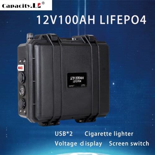 12v battery pack 100ah phosphate RV battery lifepo4 cell 3.2v100ah with BMS Cigarette lighter electric cars golf carts Inverter