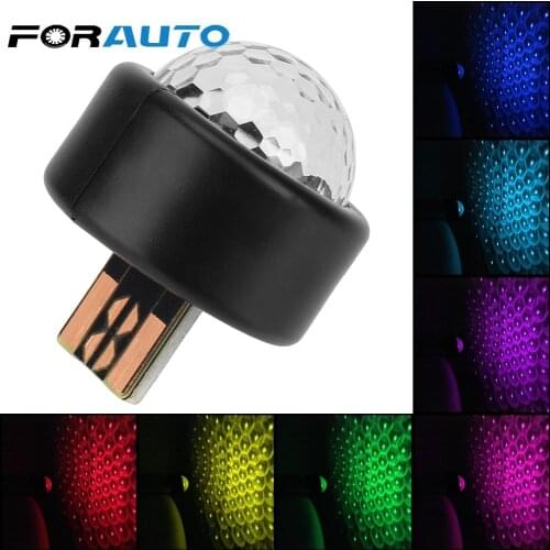 Mini USB Atmosphere Lamp Car Roof Star Light Car Ambient Light LED RGB Interior Lamp Auto Colorful Decorative Lamp