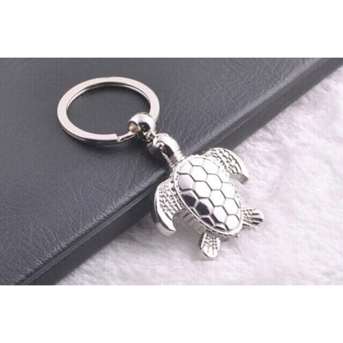 FREE shipping by FEDEX 100pcs/lot 2014 Wholesale Zinc Alloy Turtle Keyring Metal Turtle Keychain for Promotion