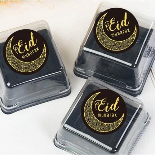 60/100pcs eid mubarak paper stickers ramadan and eid decorations Gift label Seal Sticker ramadan mubarak kareem islam deocr