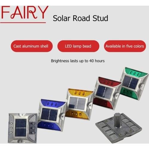 FAIRY Solar Indicator Lights Cast Aluminum LED Waterproof IP68 Compressive And Dustproof Flashing Traffic Light