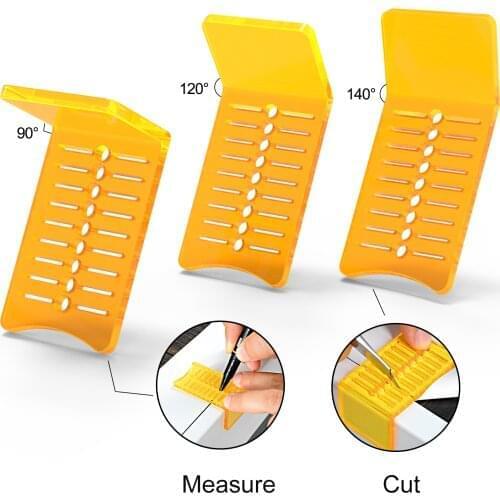 FOSHIO 3pcs Carbon Fiber Film Cut Marker Squeegee Vinyl Car Wrap Tint Sticker Sheet Cut Size Unify Aid Tool Wrapping Accessories