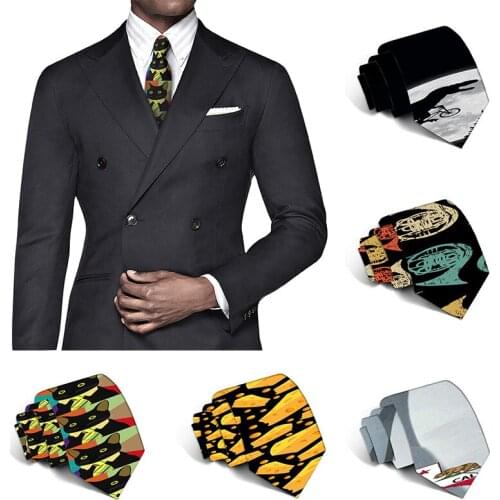 New Designers Mens Neckties Funny Cartoon Novelty Fashion Ties Fashion 3D Printed Neck ties Party Accessories