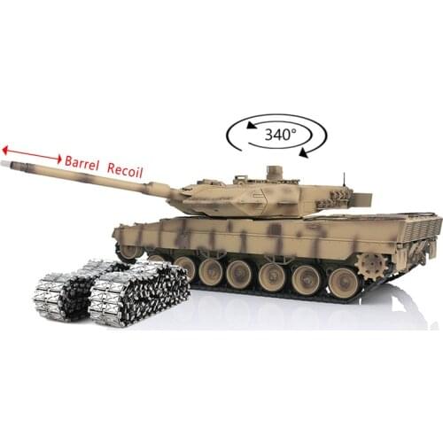 Heng Long 1/16 7.0 Leopard2A6 Barrel Recoil RC Tank 3889 Tracks W/ Metal Linkage TH17657-SMT4