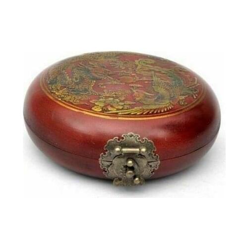 China Antique compass feng shui crafts precise Dragon Lacquer Box