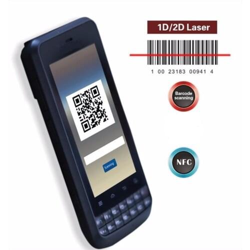 LS388D 3.8 Inch Black Color Android PDA,2D Barcode Reader with Built-in 13.56mhz RFID NFC Reader,WIFI Bluetooth GSM/3G