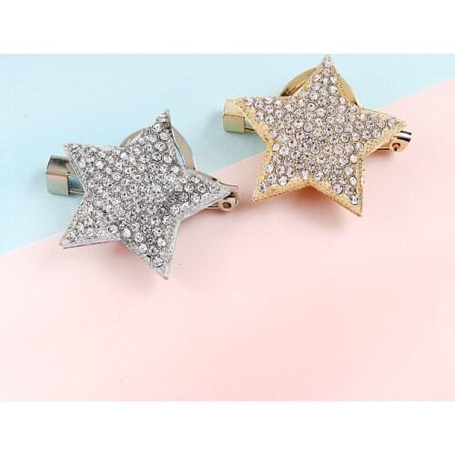 Trendy Silvery Gold Brooch Elegant Flickering Star Pins Unique Gift For Unisex Jewellery Jeans Badge Lapel Clothes Accessories