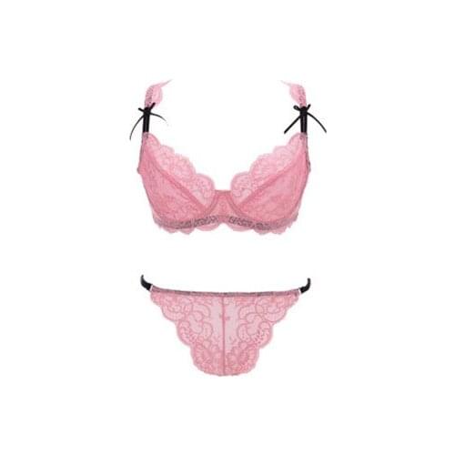 Fashion Women Embroidery Bras Underwear Set Plus Size Lingeries Sexy Ultrathin Push Up Bra Panties Lace Temptation Bra Set