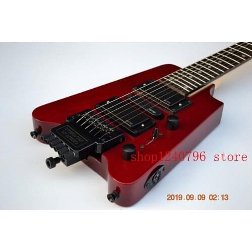New Red Headless Electric Guitar,Ash Body&Rosewood Fingerboard BJ-214