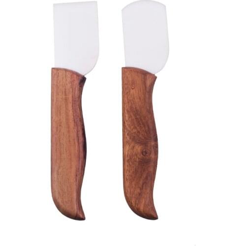 Ceramic leather cutting knife leather paring knife leather tool DIY leather craft wooden handle leather tool