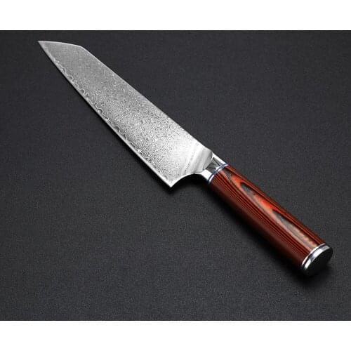 8 Inch Damascus Steel Che Knife Japanese 67 Layers Damascus Blade Razor Ultra Sharp Kitchen Knife G10 Wood Handle Pro Chef Knife