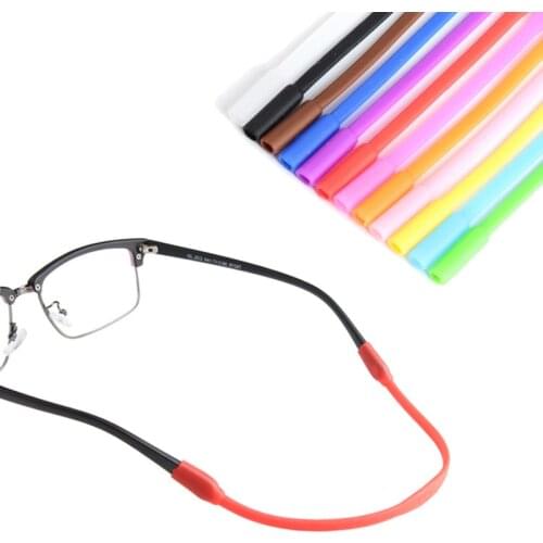 Solid Color Eyewear Lanyards Glasses Rope Chain Silicone Eyeglasses Cord Anti-Skid Outdoor Portable Glasses Holder Decorate