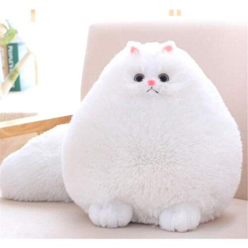 3 Colors 30CM Hot Sale White Fat Persian Cat Stuffed Plush Toy Doll Cute Long Tail Children Girl Birthday Gift Long Tail Big Cat