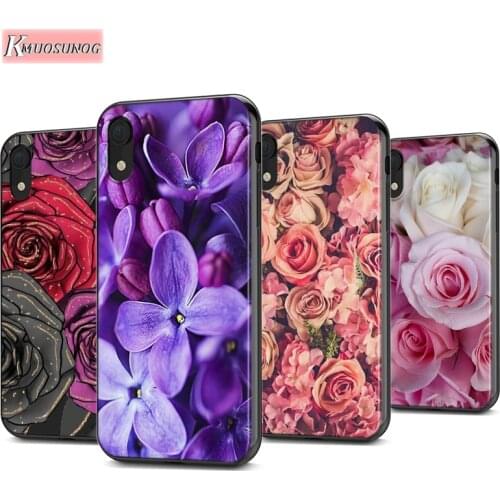 Rose Peony Flower Silicone Cover For Apple IPhone 12 Mini 11 Pro XS MAX XR X 8 7 6S 6 Plus 5S SE Phone Case