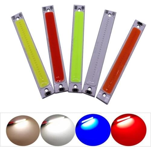 1PCS 60x8mm 6008 COB LED Bulb 3W Light Warm Cold White Blue Red LED COB Strip Bulb DC 3V 6V Chip for DIY Work Bicycle Lighting