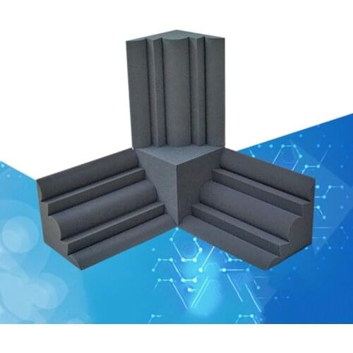 12pcs Corner Acoustic Soundproof Foam High Density Flame Retardant Bass Trap Sound Absorption